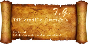 Törzsök Gusztáv névjegykártya