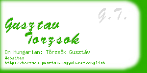 gusztav torzsok business card